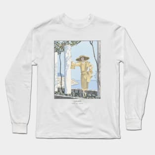 Amalfi Fashion Illustration by George Barbier Long Sleeve T-Shirt